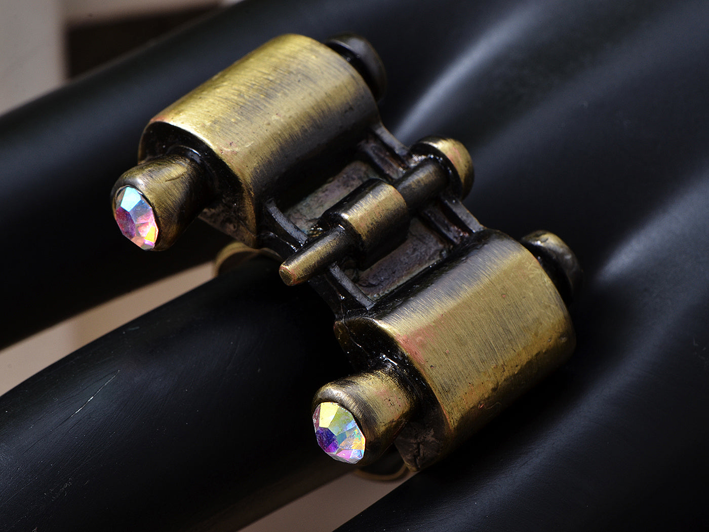 Brass Aurora Borealis Binoculars Ring