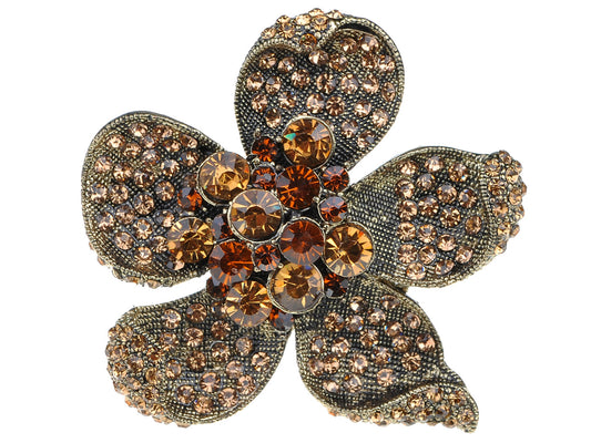 Big Antique Flower Petal Ring