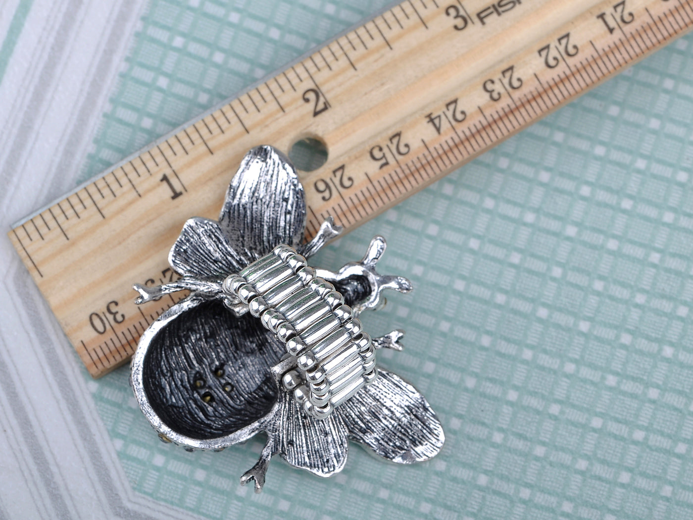 Rose Copper Sapphire Blue Colored Beetle Bee Brooch Pin