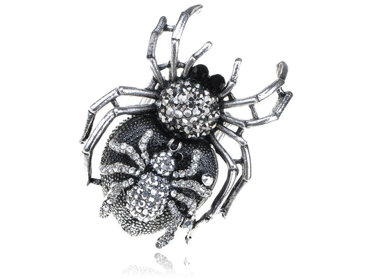 Silver Halloween Mother Spider Ring