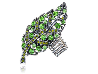 Light Yellow Topaz Leaf Cluster Flower Bouquet Ring