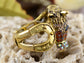 Petite Brass Accented Horseshoe Fields Glory Ring