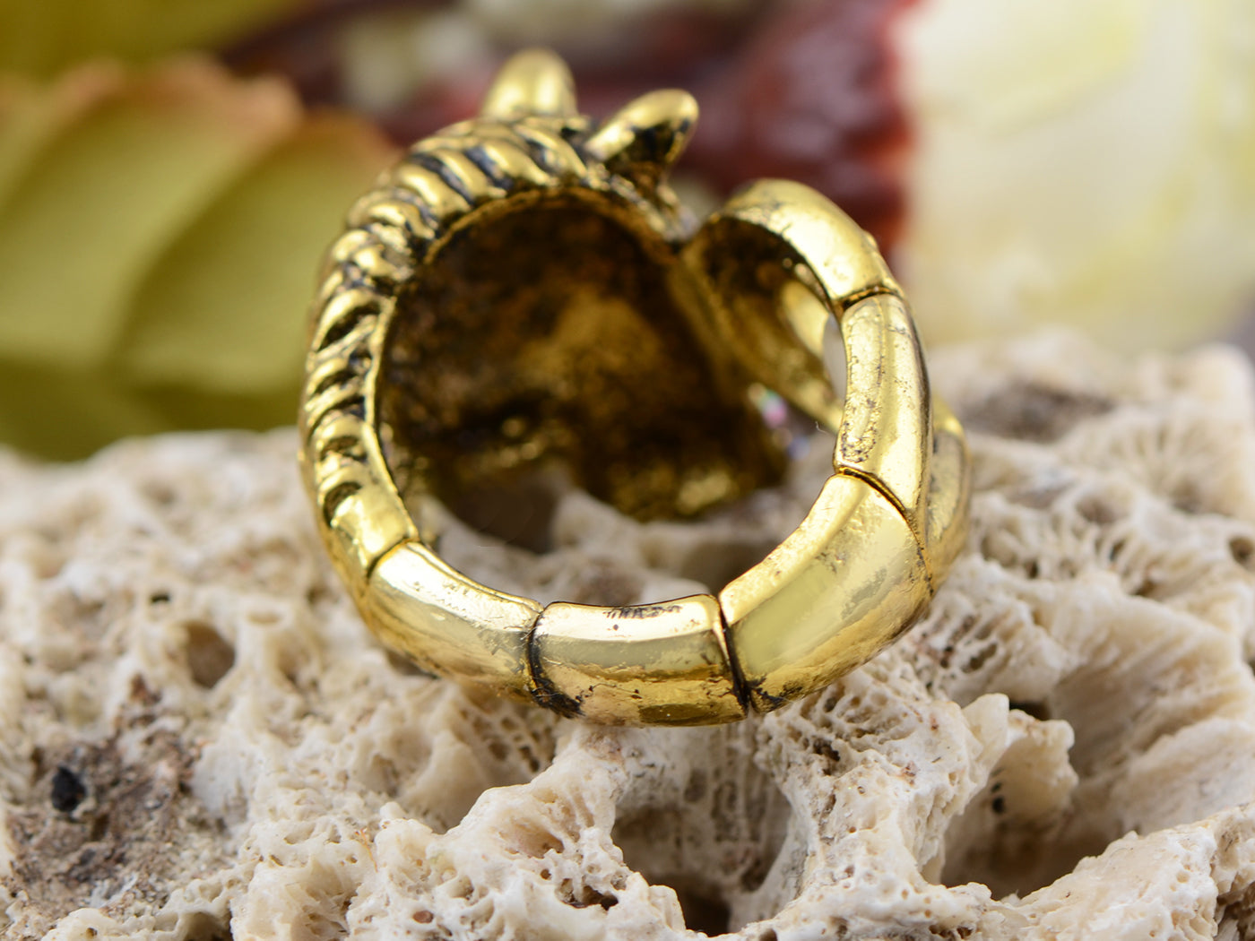 Petite Brass Accented Horseshoe Fields Glory Ring
