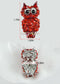 Red Big Eye Ruby Red Devil Owl Perch Bird Ring