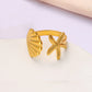 Bohemian Gold Shell Starfish Adjustable Rings for Women ummer Ocean Punk Jewelry