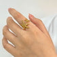Bohemian Gold Shell Starfish Adjustable Rings for Women ummer Ocean Punk Jewelry