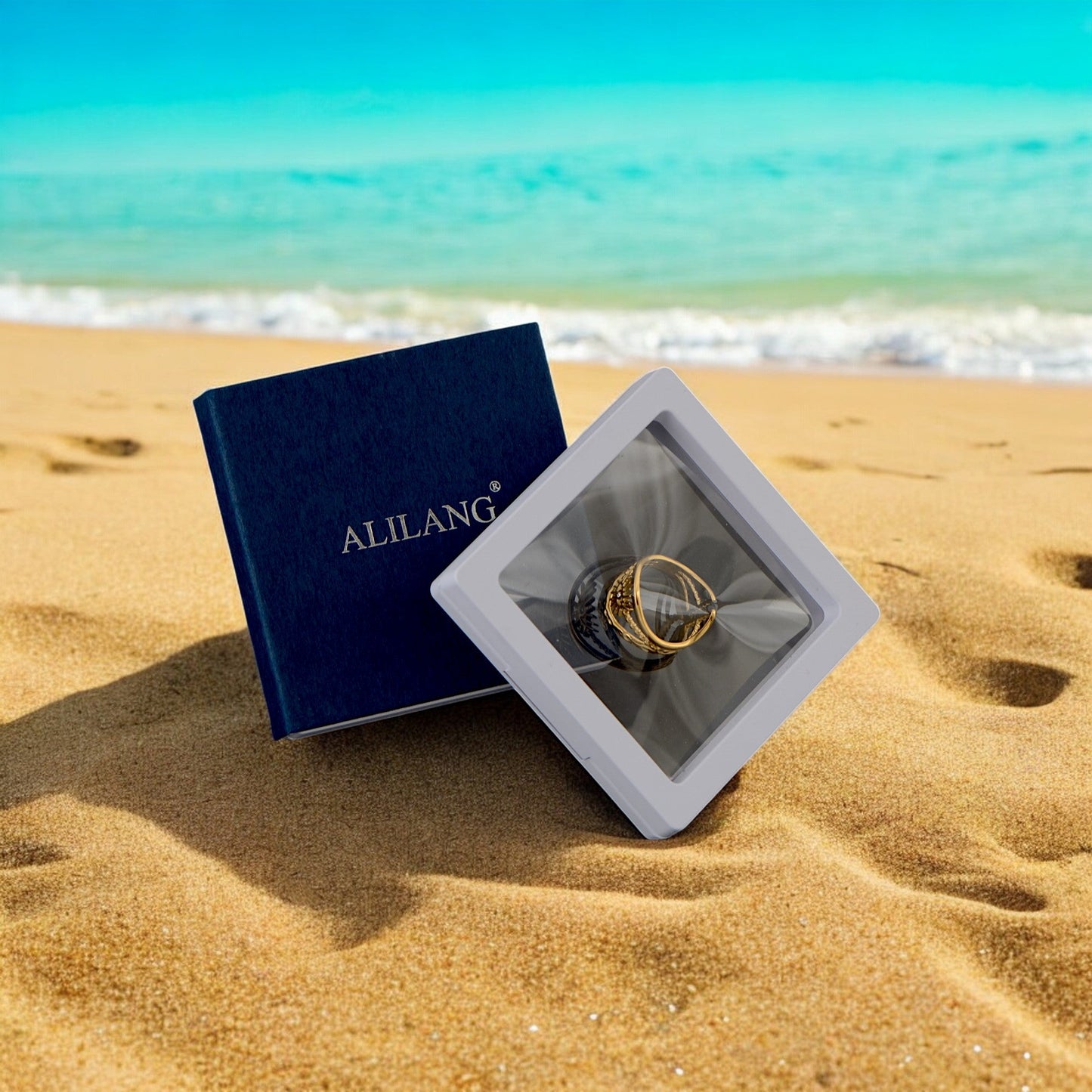 Palace Style Adjustable Chunky 18K Gold Open Ring Plated Hammered Dome Statement Jewelry