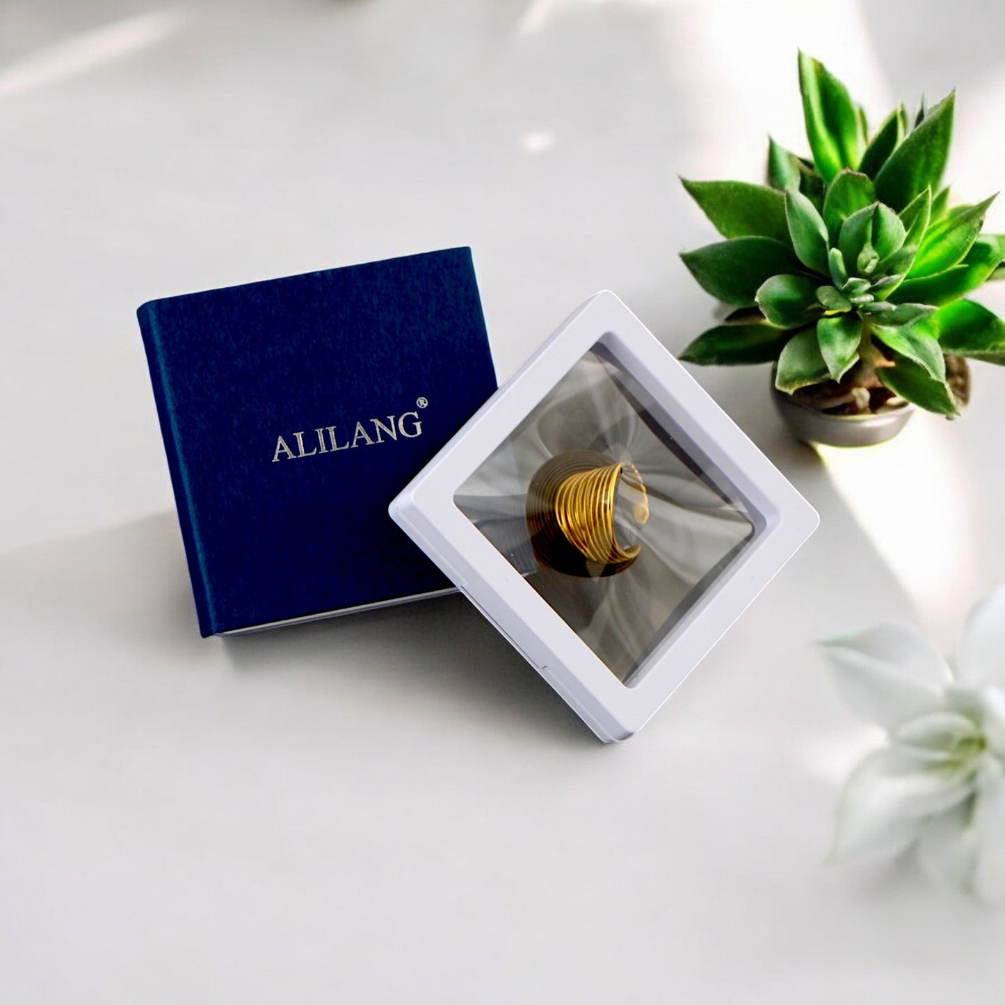 Palace Style Adjustable Chunky 18K Gold Open Ring Plated Hammered Dome Statement Jewelry