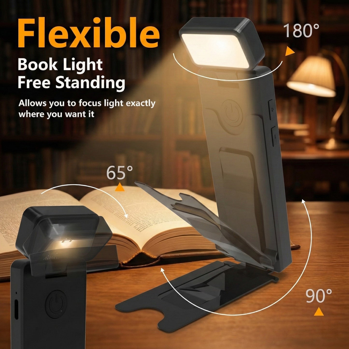 Foldable LED Desk Light with Adjustable Stand and Compact Design