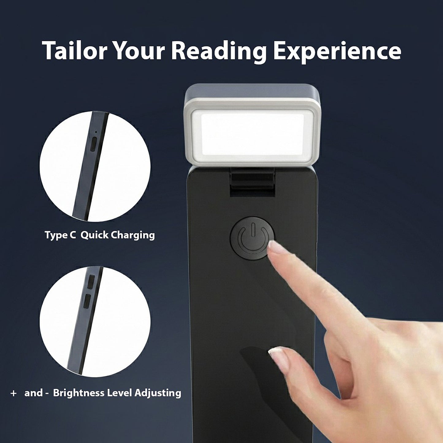 Foldable LED Desk Light with Adjustable Stand and Compact Design