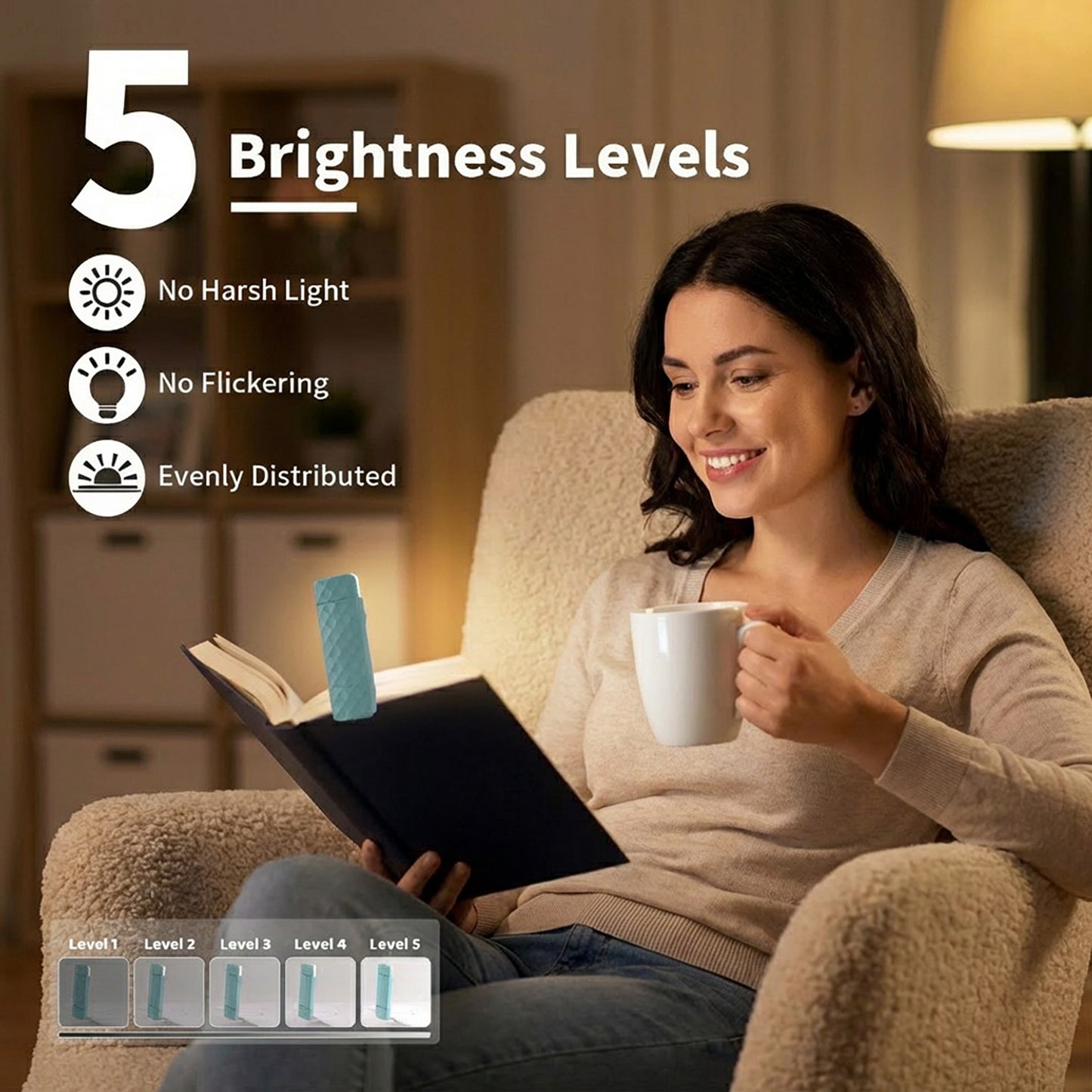 Foldable Clip LED Light with Adjustable Controls and Compact Design