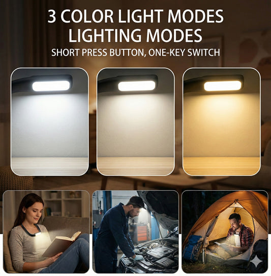 Flexible Neck Reading Light with Dual Adjustable Heads and Hands-Free Design