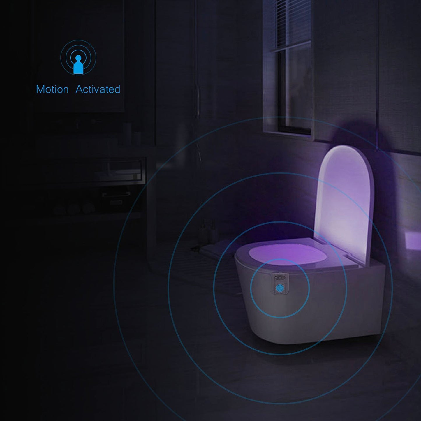 Motion Sensor Toilet Night Light with Automatic Illumination and Discreet Clip-On Design