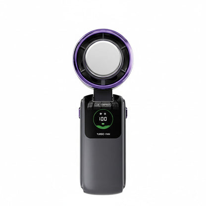 Handheld Turbo Fan with Digital Display and Adjustable Airflow Control