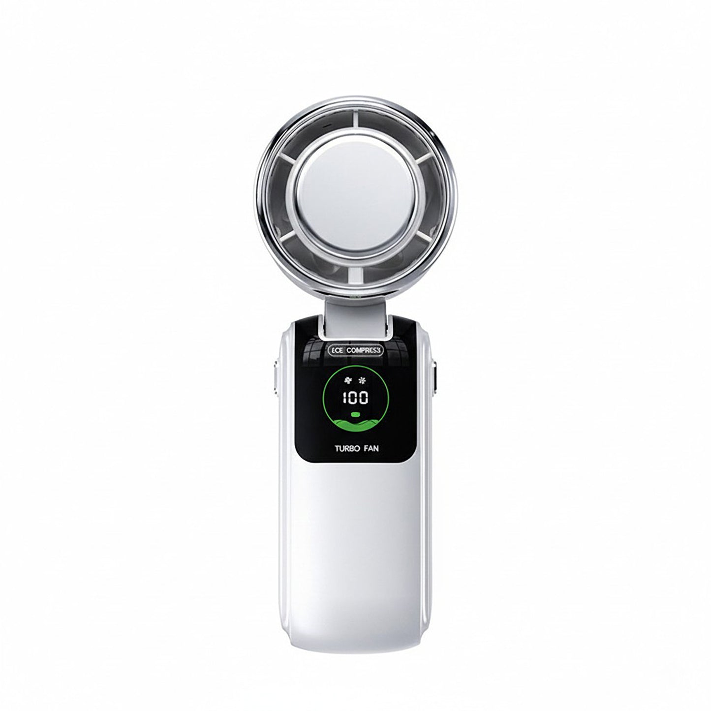 Handheld Turbo Fan with Digital Display and Adjustable Airflow Control
