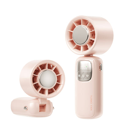 Handheld Turbo Fan with Foldable Head and Digital Display Controls