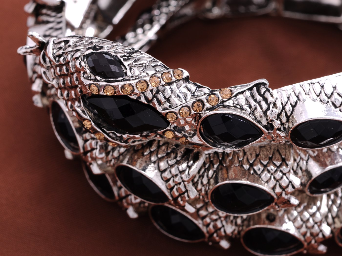 Egyptian Snake Stretchable Cuff Wrap Bracelet