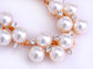 Gold D Pearl Cluster Style Bracelet For Women