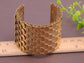 Egyptian Etched Textured Scales Scalloped Wrap Arm Cuff Bracelet