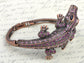 Copper Amethyst Colored Alligator Crocodile Bangle Bracelet