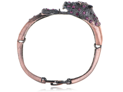 Copper Amethyst Jaguar Cuff Bracelet Bangle