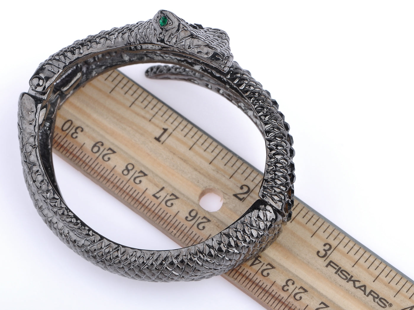 Gun Black Antique Snake Wrap Bangle Bracelet