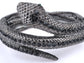 Gun Black Antique Snake Wrap Bangle Bracelet
