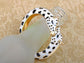 White And Black Enamel Twin Giraffe Cuff Bangle Bracelet