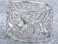 Silver Spider Web Bangle Bracelet