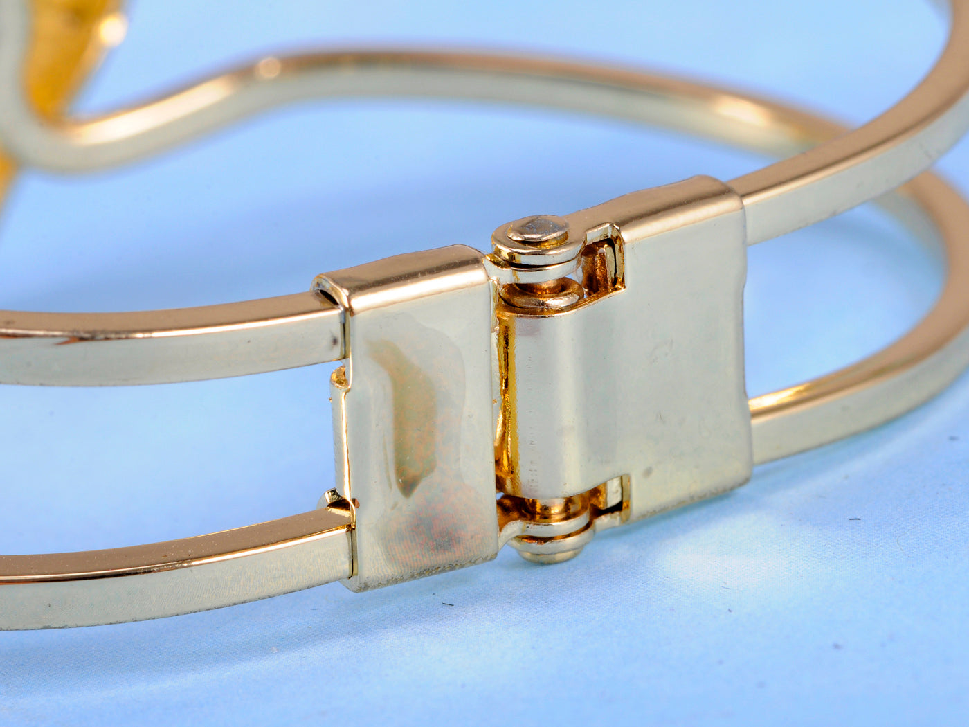 Gold Cheetah Leopard Face Head Cuff Bracelet