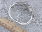 Floral Twist Big Aurora Borealis Flower Statement Bangle Cuff Bracelet