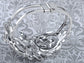 Floral Twist Big Aurora Borealis Flower Statement Bangle Cuff Bracelet