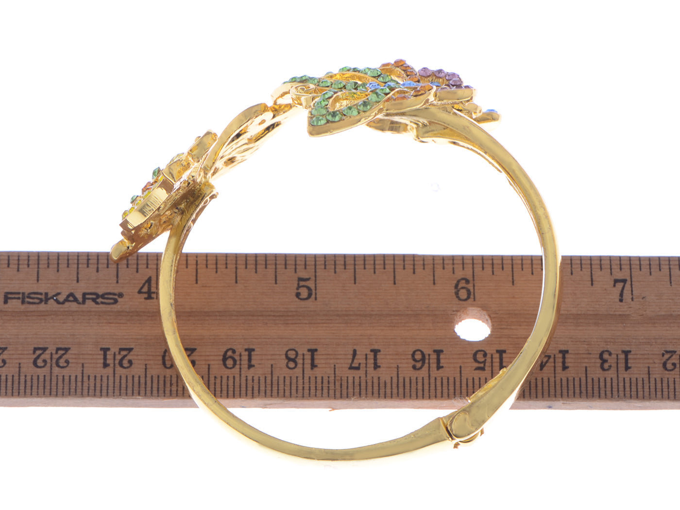 Colorful Wide Wings Spread Bead Butterfly Trio Bangle