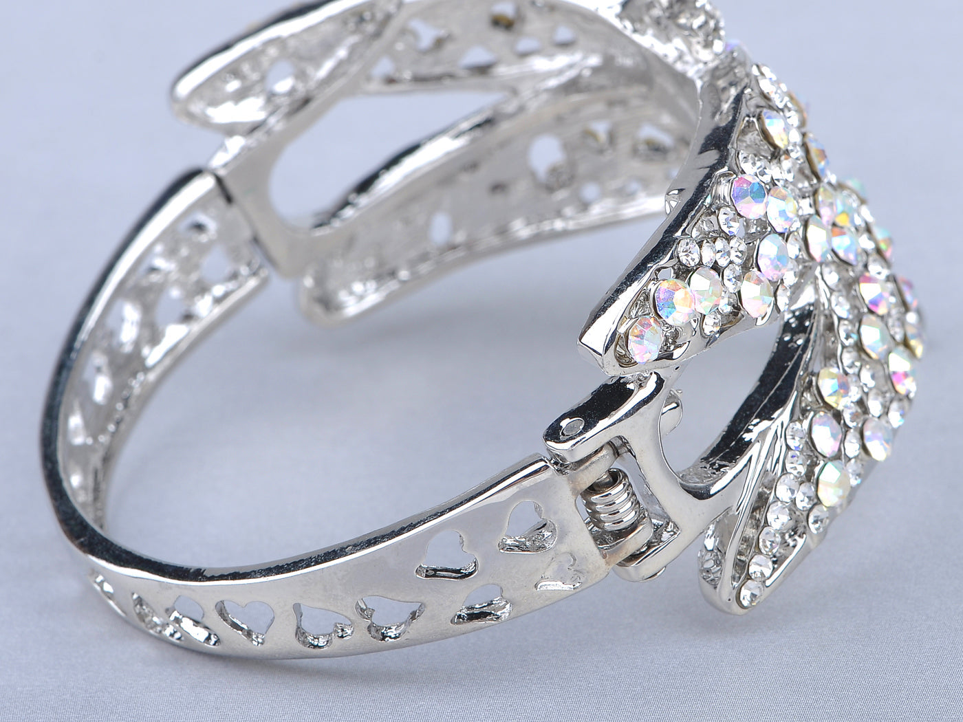 Dragonfly Heart Cutout Bangle Bracelet