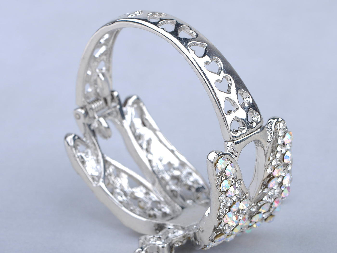 Dragonfly Heart Cutout Bangle Bracelet