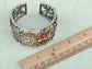 Topaz Mysterious Owl Red Eye Cuff Bangle