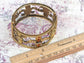 Topaz Antique Gold Fleur De Lis Cuff Bracelet Bangle Cuff