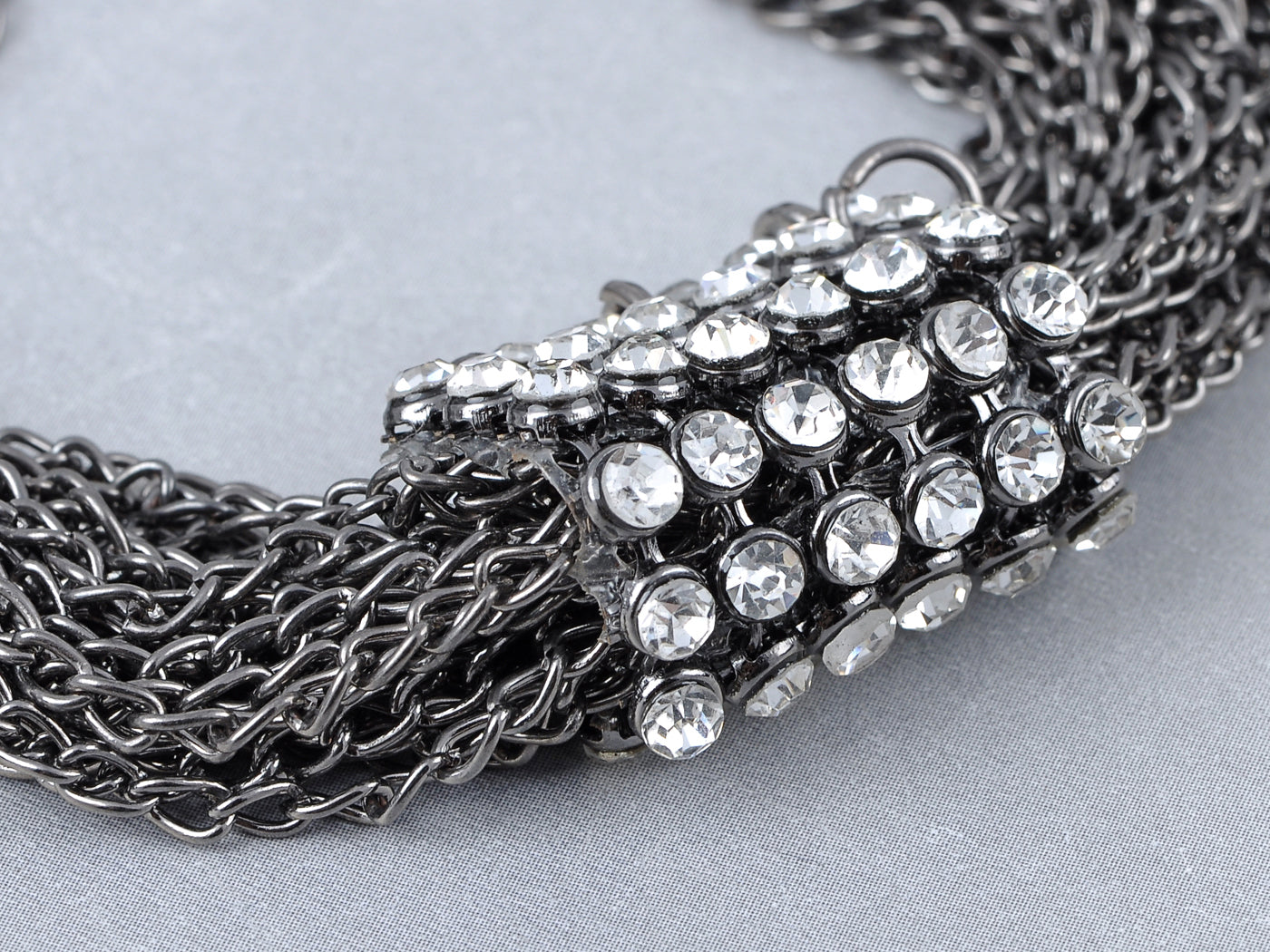 Gun Rocker Multilayer Chain Link Statement Bracelet
