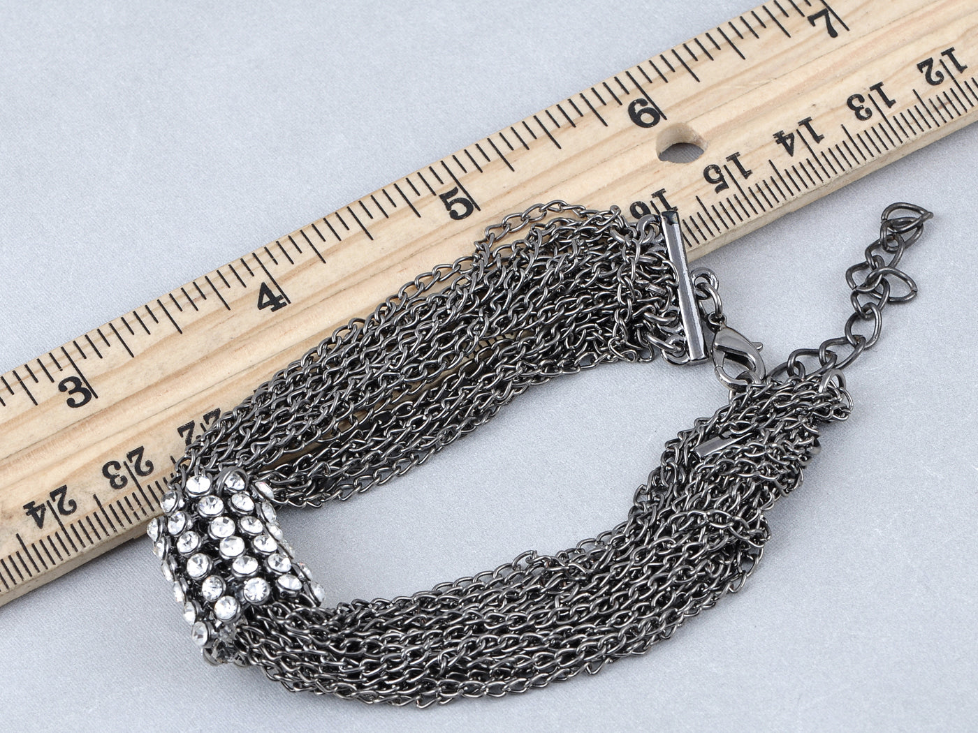 Gun Rocker Multilayer Chain Link Statement Bracelet