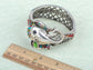 Multi Colored Colorful Elephant Filigree Bangle Bracelet Cuff