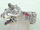 Multi Colored Colorful Elephant Filigree Bangle Bracelet Cuff