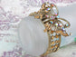 Topaz Iridescent Color Swallowtail Butterfly Insect Cuff Bangle Bracelet