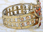 Topaz Colored Gemss Butterfly Wings Bangle Bracelet