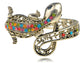 Multi Colored Lizard Gecko Salamander Bracelet Bangle Cuff