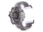 Silver Weave Braid Flower Bangle Cuff Bracelet