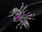Spider Bangle Bracelet With Double Rhinestones