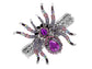 Spider Bangle Bracelet With Double Rhinestones