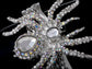 Spider Bangle Bracelet With Double Rhinestones