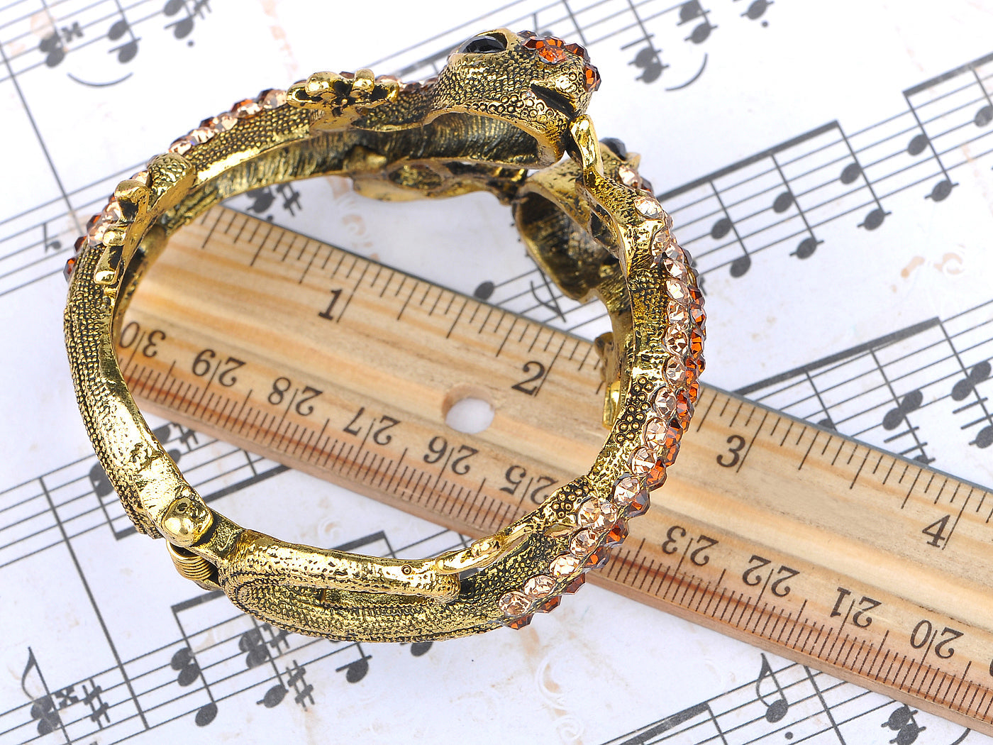 Multi Colored Lizard Gecko Salamander Bracelet Bangle Cuff