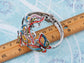 Antique Like Rainbow Butterfly Trio Bracelet Bangle Cuff